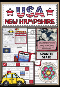 USA – New Hampshire (Fact Sheets, Worksheets and Games)