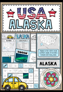 USA – Alaska (Fact Sheets, Worksheets and Games)