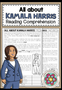 All about KAMALA HARRIS – Reading Comprehension (2-fach differenziert + Conversation Strips)
