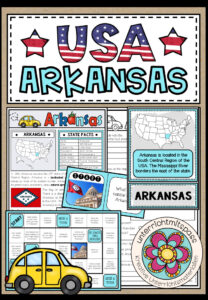 USA – Arkansas (Fact Sheets, Worksheets and Games)