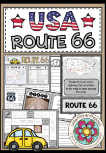 USA – Route 66 (Fact Sheets, Worksheets and Games)