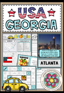USA – Georgia (Fact Sheets, Worksheets and Games)