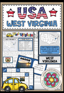 USA – West Virginia (Fact Sheets, Worksheets and Games)