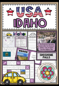 USA – Idaho (Fact Sheets, Worksheets and Games)