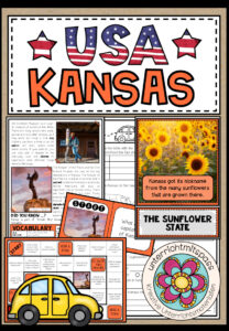 USA – Kansas (Fact Sheets, Worksheets and Games)