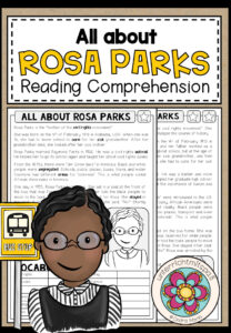 All abut Rosa Parks – Reading Comprehension (2-fach differenziert + Conversation Strips)