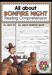 Bonfire Night – Reading Comprehension (2-fach differenziert + Conversation Strips)