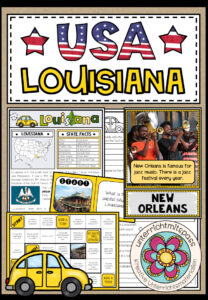 USA – Louisiana (Fact Sheets, Worksheets and Games)