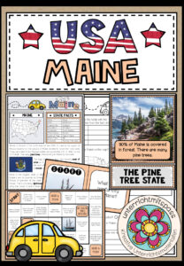 USA – Maine (Fact Sheets, Worksheets and Games)