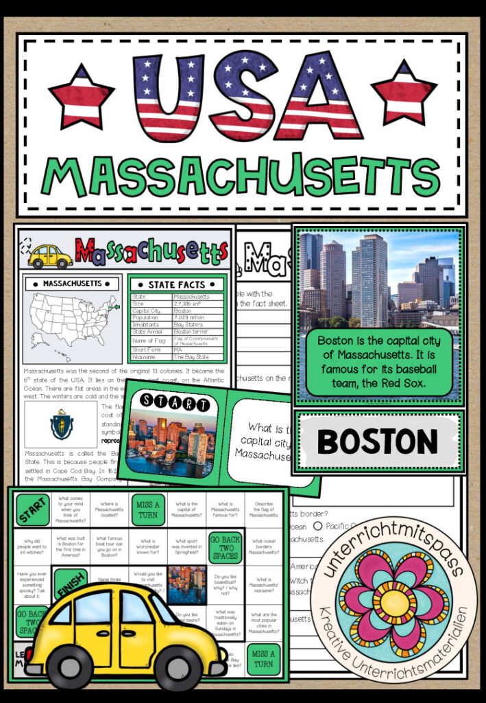 USA – Massachusetts (Fact Sheets, Worksheets and Games)