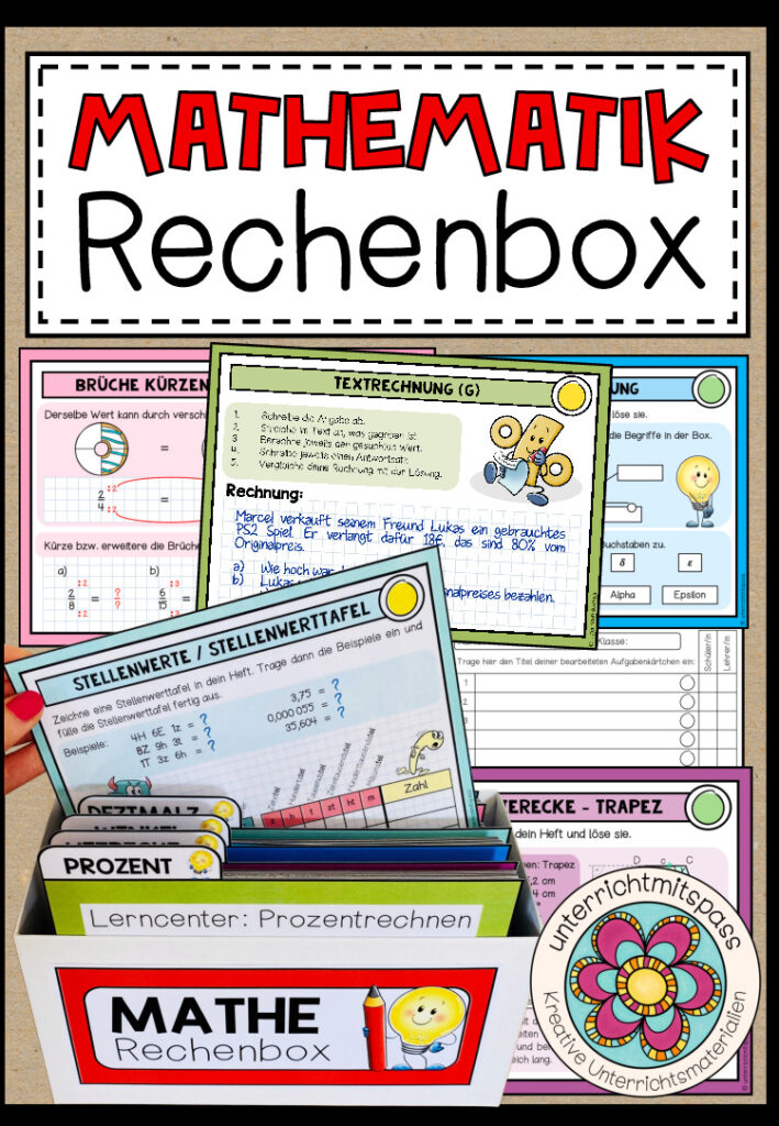 MATHEMATIK-Rechenbox – Lerncenter / Lerntheken (wachsendes Paket)