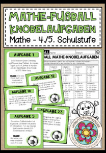 Fußball – Knobelaufgaben für den Matheunterricht (4./5. Schulstufe)