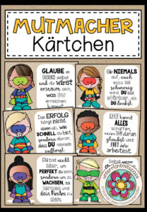 Mutmacher – Kärtchen (kleines Geschenk für den Schulstart oder zwischendurch)