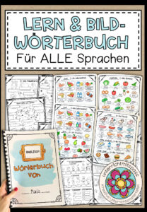 LERN- BILDWÖRTERBUCH – Gestalte dein eigenes Wörterbuch (für ALLE Sprachen geeignet – mit mehr als 60 Themenbereichen)