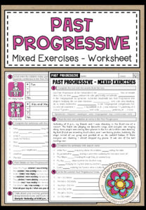 PAST PROGRESSIVE – Mixed Exercises (Worksheet)