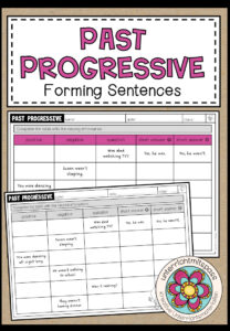 PAST PROGRESSIVE – Forming Sentences (Worksheet)