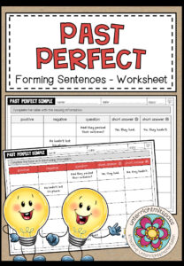 PAST PERFECT – Forming Sentences (Worksheet)