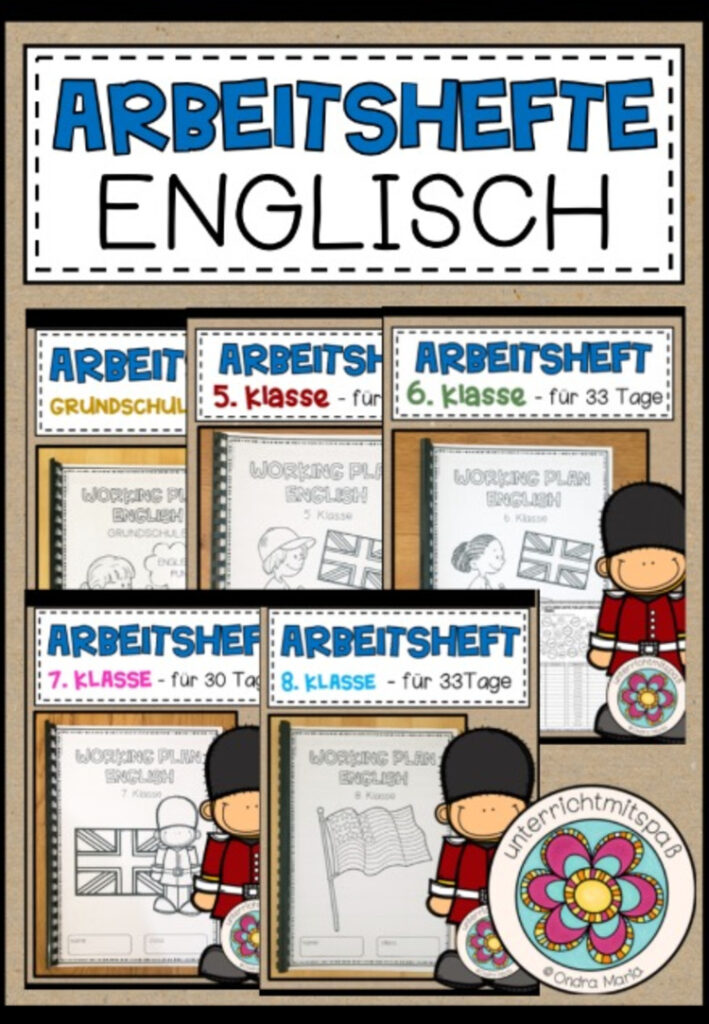 Arbeitshefte ENGLISCH für das Homeschooling (4.-8. Klasse) – BUNDLE
