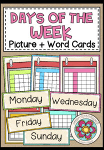 Days of the week – Picture + Word Cards
