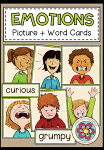 EMOTIONS AND FEELINGS – Picture + Word Cards