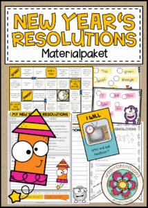 Cover des Pakets „NEW YEAR'S RESOLUTIONS - Materialpaket (Fokus: will-future)“