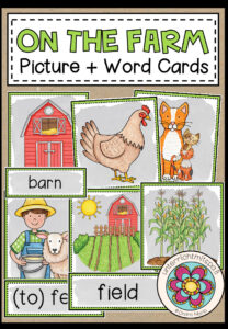 On the farm – Picture + Word Cards