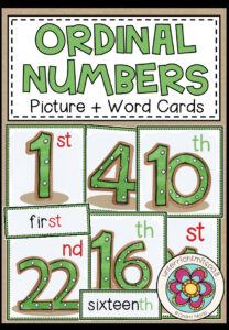 Ordinal Numbers – Picture + Word Cards