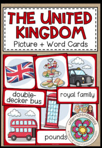 THE UNITED KINGDOM – Picture + Word Cards