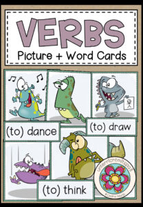 VERBS – Picture + Word Cards