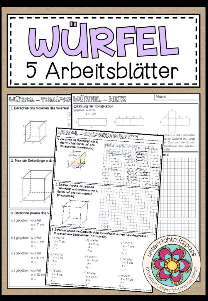 WÜRFEL – Arbeitsblätter