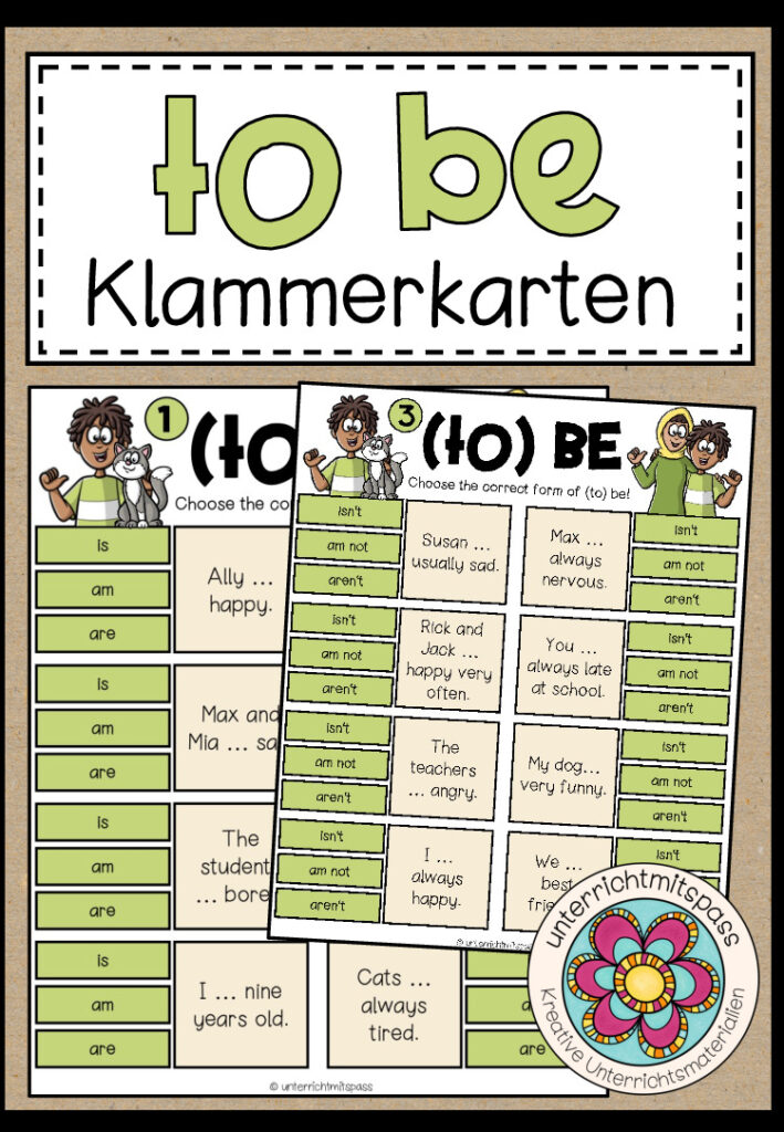to be – Klammerkarten