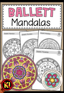 BALLETT – Mandalas (5 Malvorlagen)