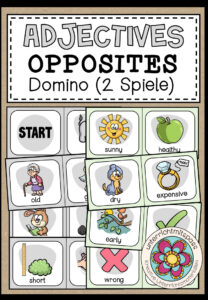 ADJECTIVES (Opposites) – Domino (2 Spiele)