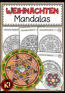 Weihnachten – Mandalas (8 Malvorlagen)