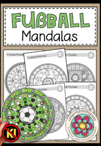 FUßBALL – Mandalas (5 Malvorlagen)