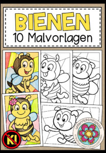 Bienen – 10 Malvorlagen