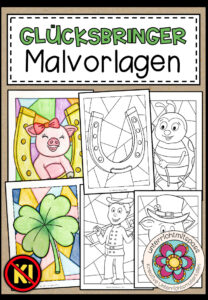 Glücksbringer – 11 Malvorlagen
