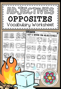 ADJECTIVES (Opposites) – Let’s work on adjectives! (2-fach differenziertes Worksheet)