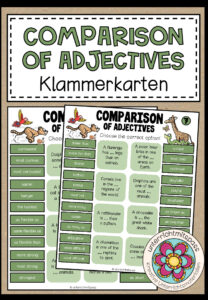COMPARISON OF ADJECTIVES – Klammerkarten