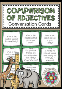 COMPARISON OF ADJECTIVES – Conversation Cards