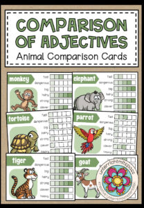 COMPARISON OF ADJECTIVES – Animal Comparison Cards