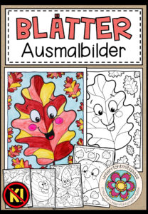 LUSTIGE BLÄTTER – Ausmalbilder