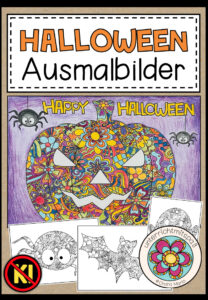 HALLOWEEN – Ausmalbilder (12 Malvorlagen)