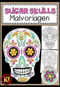 Sugar Skulls (Totenköpfe) – Malvorlagen