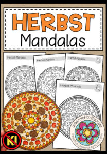 HERBST – Mandalas (5 Malvorlagen)