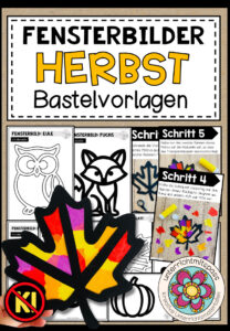 Herbst – Fensterbilder (verschiedene Bastelvorlagen)