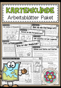 Kartenkunde – Arbeitsblätter-Paket