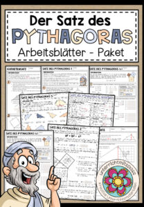 SATZ DES PYTHAGORAS – Arbeitsblätter (Sparpaket)