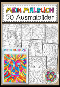 Mein Malbuch (50 Ausmalbilder im Mosaikstil)