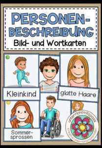 PERSONENBESCHREIBUNG – Bild – und Wortkarten (Körpermerkmale)